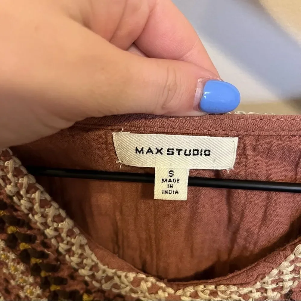 Max Studio Boho Printed Top - Picture 8 of 11